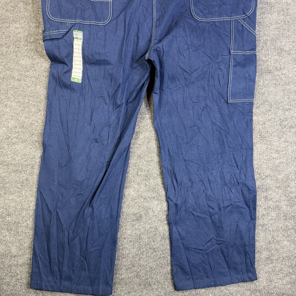 Liberty Bib Overalls Mens 52x32 Blue Denim Workwear Carpenter Utility Ranch - Picture 16 of 16